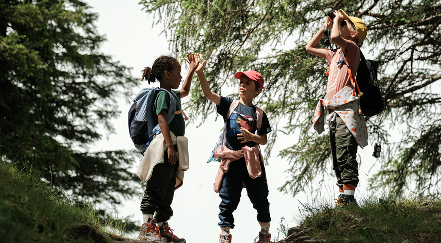 Kids dressed for forest kindergarten